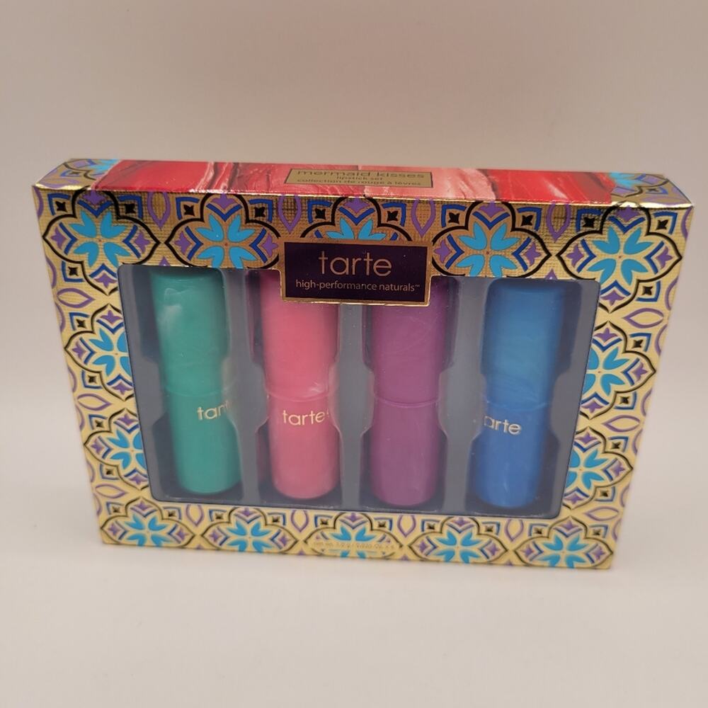Tarte High Performance Naturals Mermaid Kisses Lipstick Set of 4 New